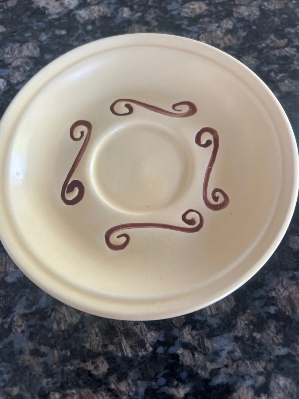 Cream and Terracotta Ceramic Espresso Cup and Saucer Set - Home Kitchen